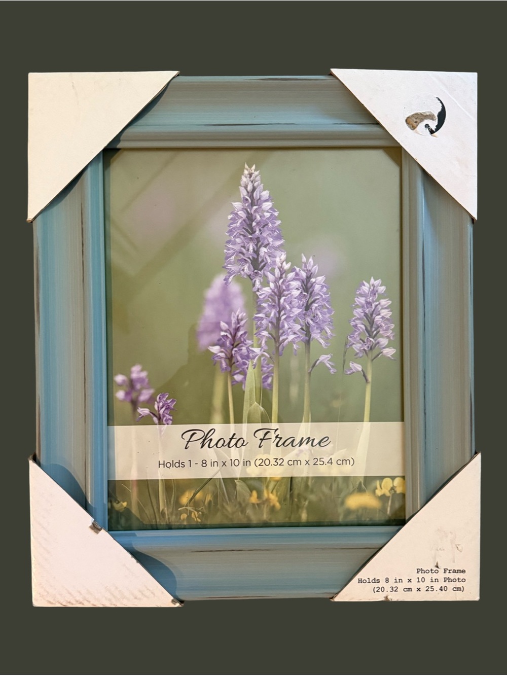 Lot of 2 Blue Photo Frames - 8 by 10 Home Accents